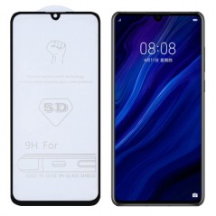 5D tvrdené sklo čierne - Huawei P30 Lite