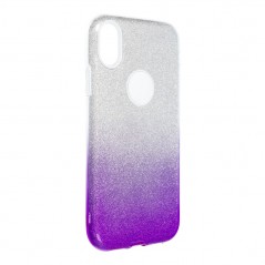 Forcell SHINING Case fialovo-číry - Apple iPhone XS Max