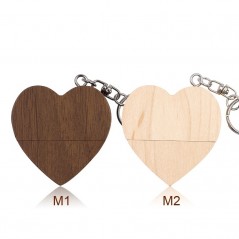 USB 2.0 kľúč - 8GB Drevené srdce