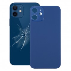 Sklo zadného krytu so zväčšeným otvorom na kameru OEM modré - Apple iPhone 12