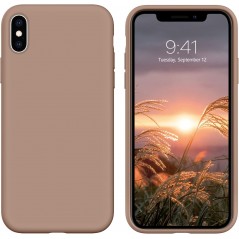 Official silikonový kryt pre iphone XS Max svetlá hnedá