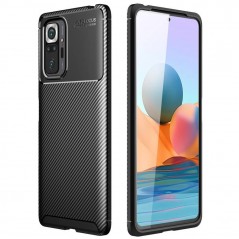 CARBON armurový kryt pre Xiaomi Redmi Note 10/Redmi Note 10S čierna